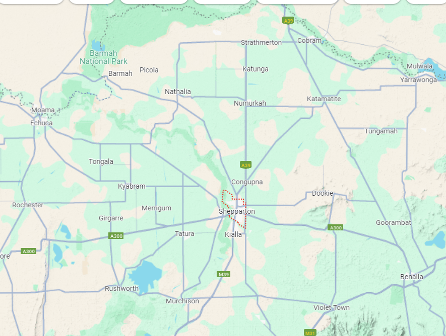 Shepparton Pest Control Services map